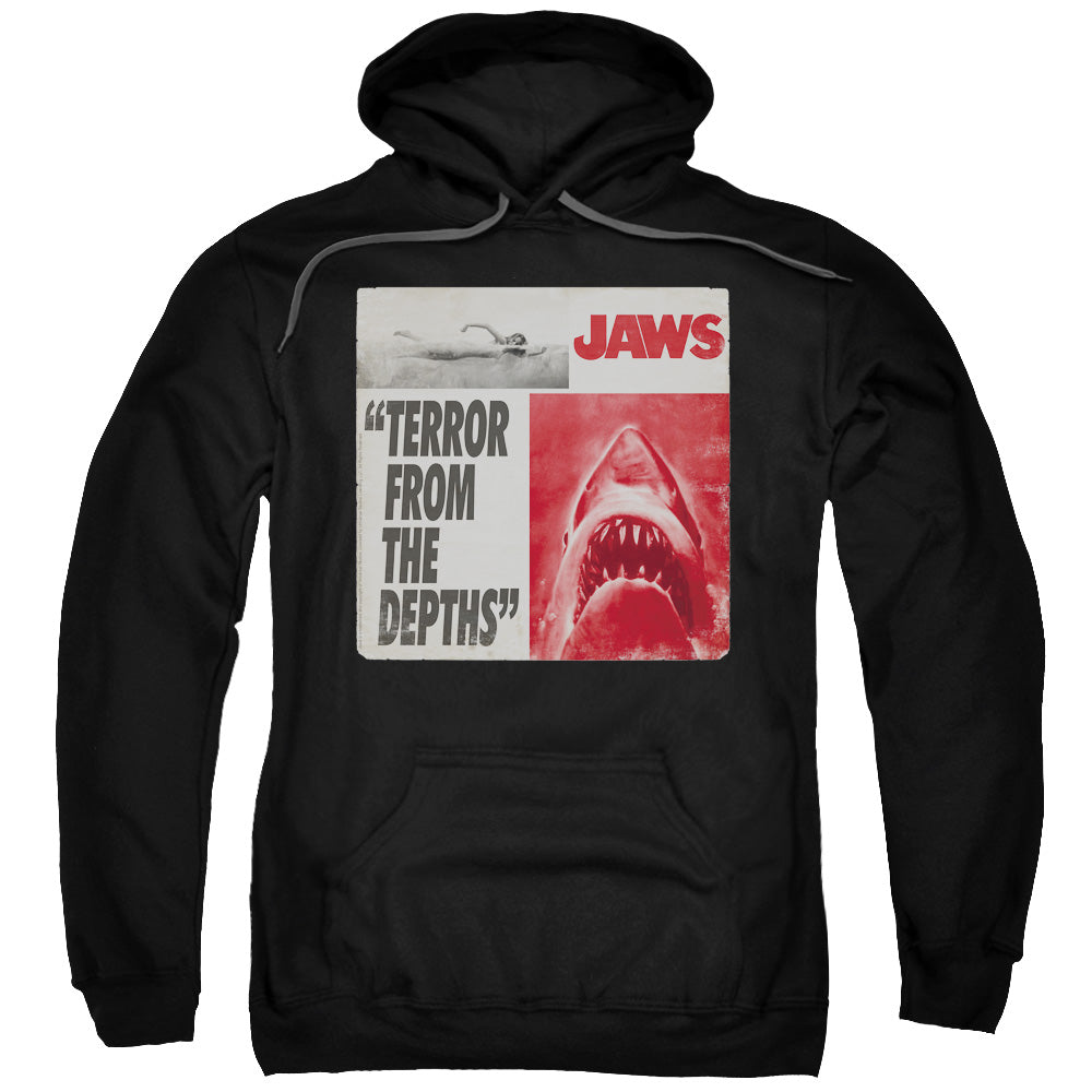 Jaws Terror Mens Hoodie Black