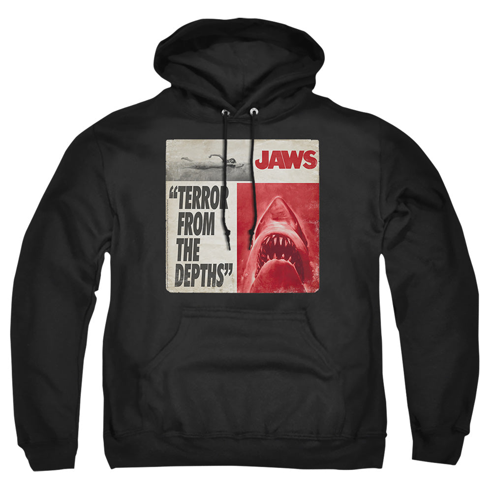 Jaws Terror Mens Hoodie Black
