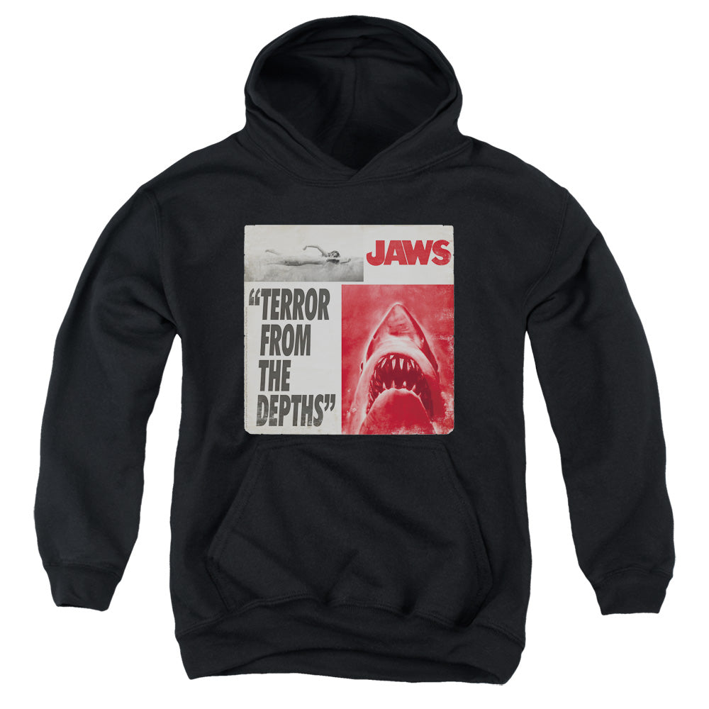 Jaws Terror Kids Youth Hoodie Black