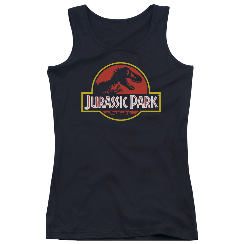 Jurassic Park Classic Logo Womens Tank Top Shirt Black