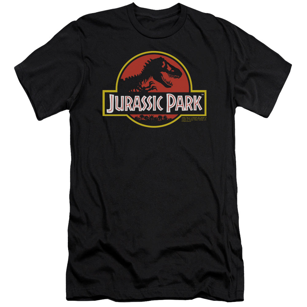 Jurassic Park Classic Logo Slim Fit Mens T Shirt Black