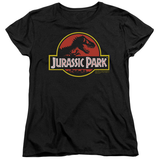 Jurassic Park Classic Logo Womens T Shirt Black