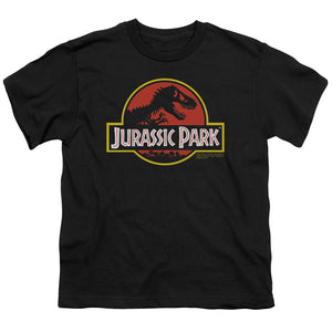 Jurassic Park Classic Logo Kids Youth T Shirt Black
