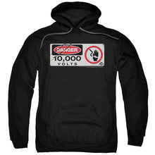 Load image into Gallery viewer, Jurassic Park Electric Fence Sign Mens Hoodie Black