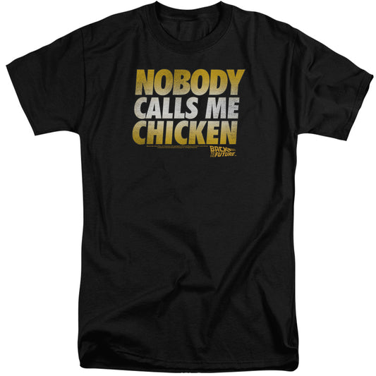 Back To The Future Chicken Mens Tall T Shirt Black