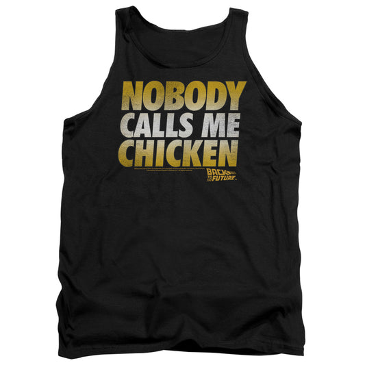 Back To The Future Chicken Mens Tank Top Shirt Black