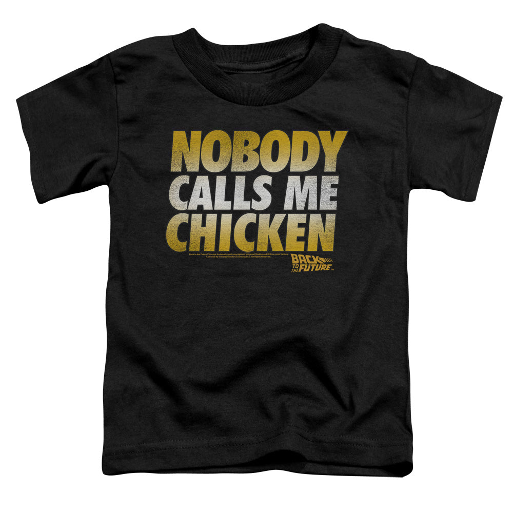 Back To The Future Chicken Toddler Kids Youth T Shirt Black