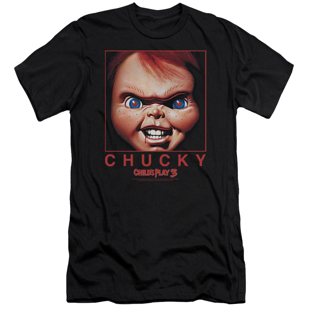 Childs Play 3 Chucky Squared Premium Bella Canvas Slim Fit Mens T Shirt Black