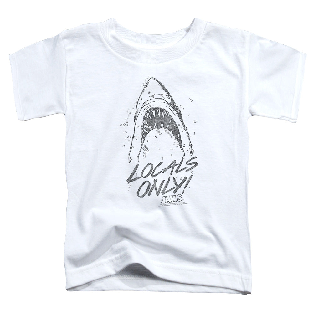 Jaws Locals Only Toddler Kids Youth T Shirt White