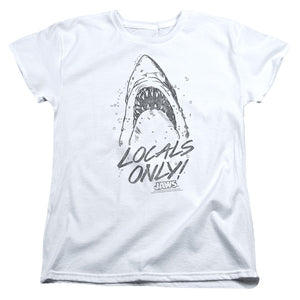 Jaws Locals Only Womens T Shirt White