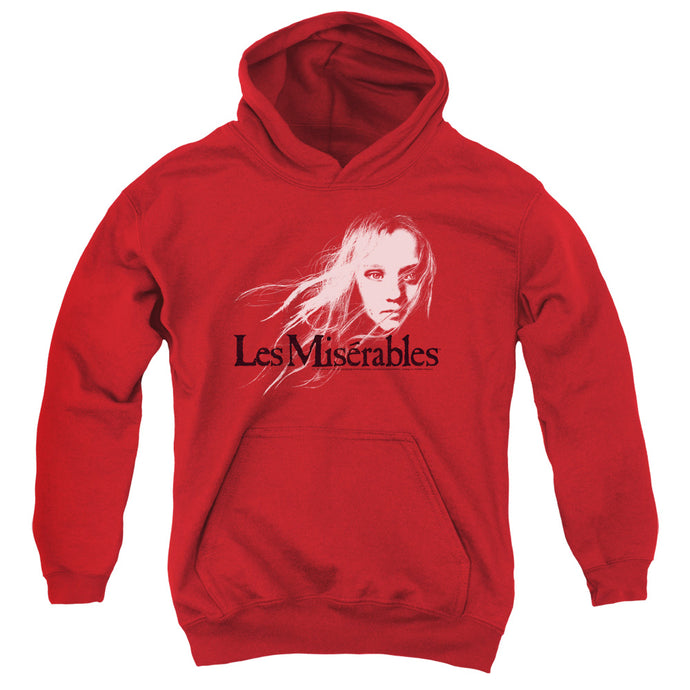 Les Miserables Textured Logo Kids Youth Hoodie Red