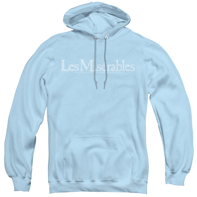 Les Miserables Rubbed Logo Mens Hoodie Light Blue