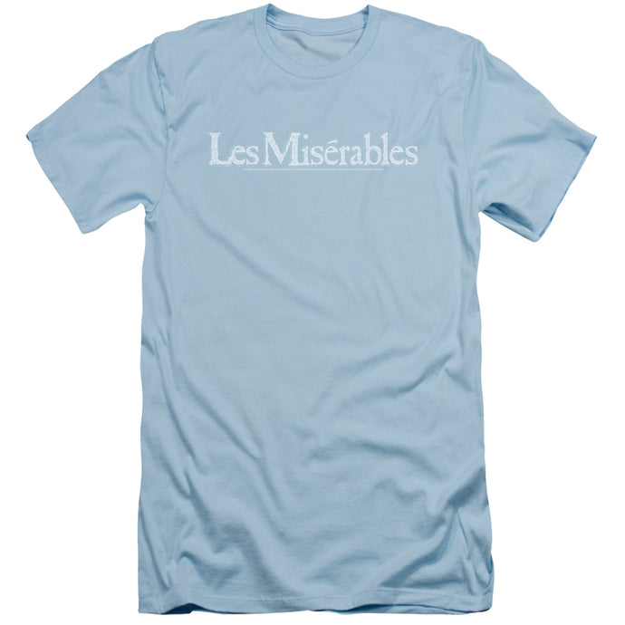 Les Miserables Rubbed Logo Slim Fit Mens T Shirt Light Blue