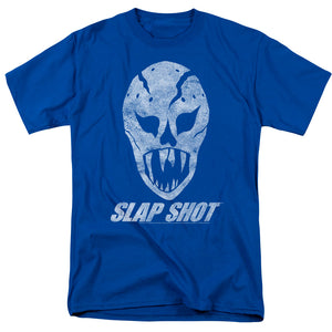 Slap Shot The Mask Mens T Shirt Royal Blue | Rock Band Merch
