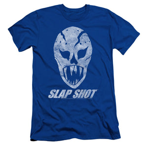 Slap Shot The Mask Slim Fit Mens T Shirt Royal Blue