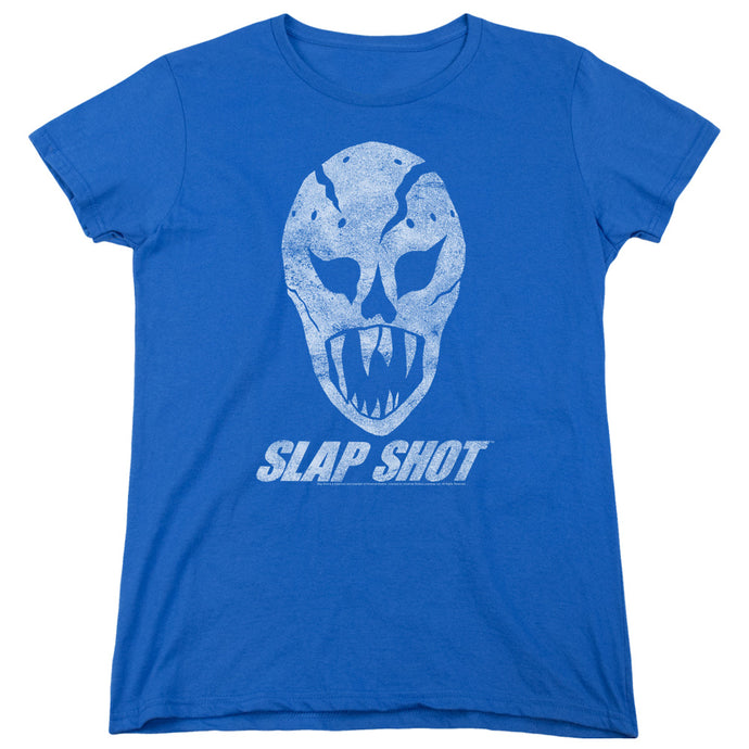 Slap Shot The Mask Womens T Shirt Royal Blue