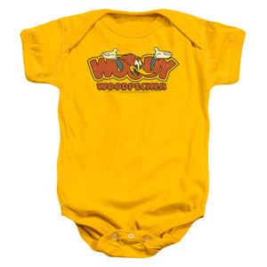 Woody Woodpecker In Logo Infant Baby Snapsuit Gold