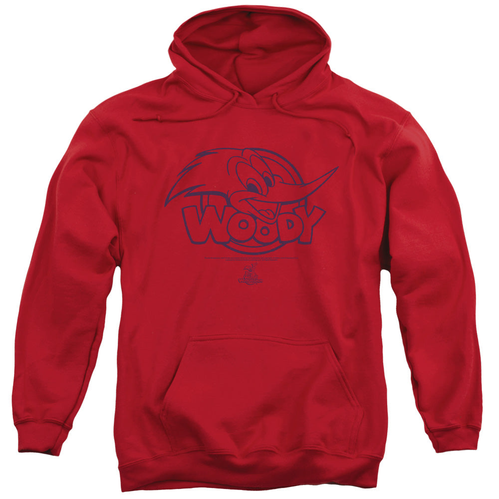 Woody Woodpecker Big Head Mens Hoodie Red