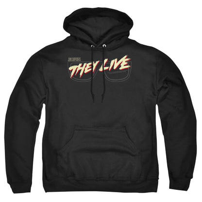 They Live Glasses Logo Mens Hoodie Black