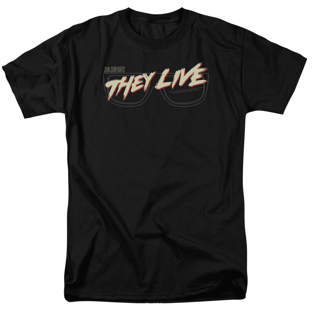 They Live Glasses Logo Mens T Shirt Black