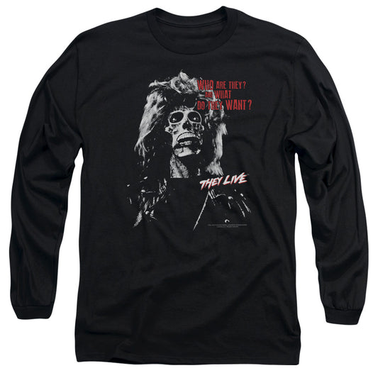 They Live They Want Mens Long Sleeve Shirt Black