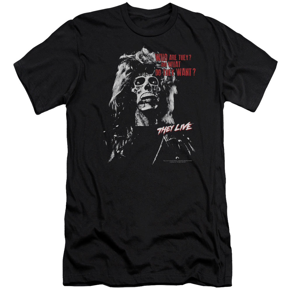 They Live They Want Premium Bella Canvas Slim Fit Mens T Shirt Black