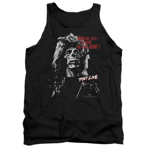 They Live They Want Mens Tank Top Shirt Black