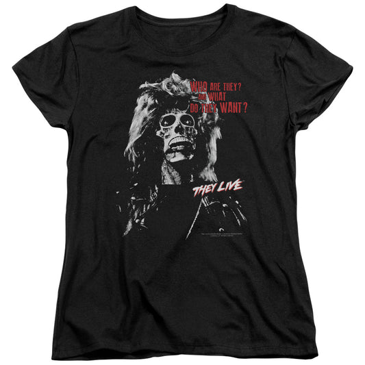 They Live They Want Womens T Shirt Black