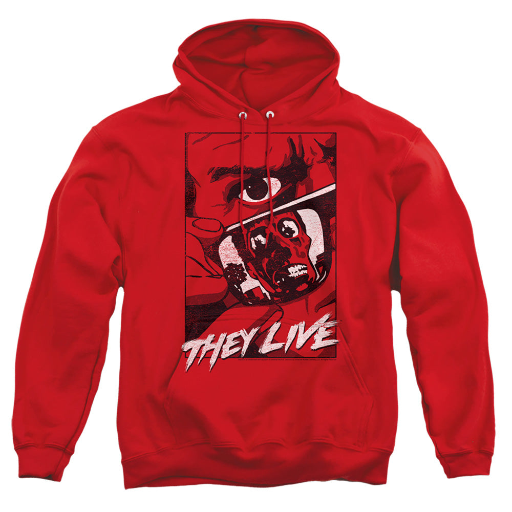 They Live Graphic Poster Mens Hoodie Red