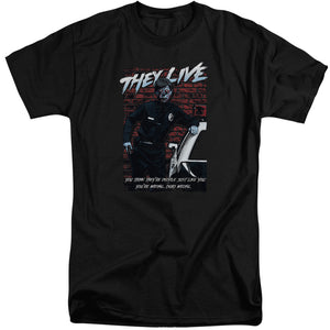 They Live Dead Wrong Mens Tall T Shirt Black