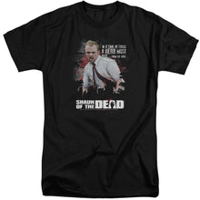Load image into Gallery viewer, Shaun Of The Dead Hero Must Rise Mens Tall T Shirt Black