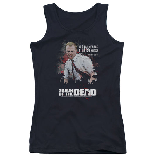 Shaun Of The Dead Hero Must Rise Womens Tank Top Shirt Black