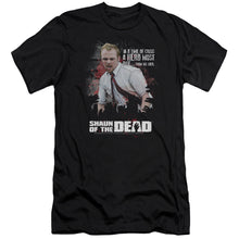 Load image into Gallery viewer, Shaun Of The Dead Hero Must Rise Premium Bella Canvas Slim Fit Mens T Shirt Black