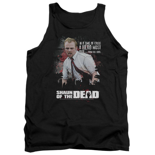 Shaun Of The Dead Hero Must Rise Mens Tank Top Shirt Black