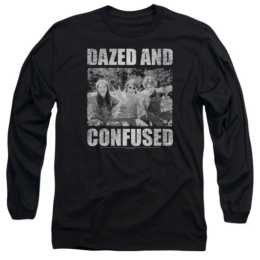 Dazed and Confused Rock On Mens Long Sleeve Shirt Black