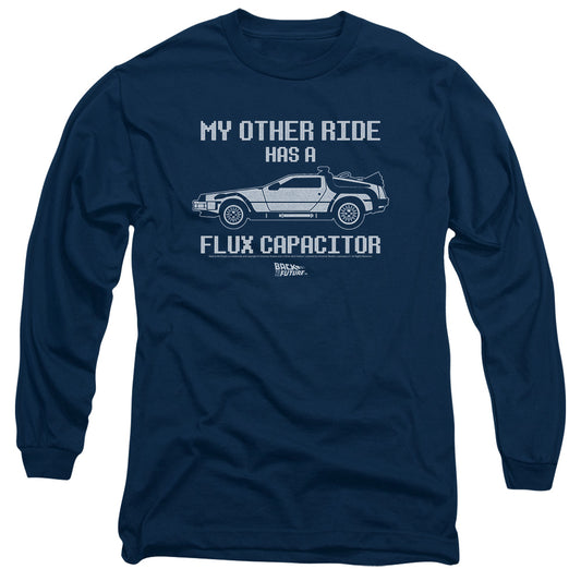 Back To The Future Other Ride Mens Long Sleeve Shirt Navy Blue