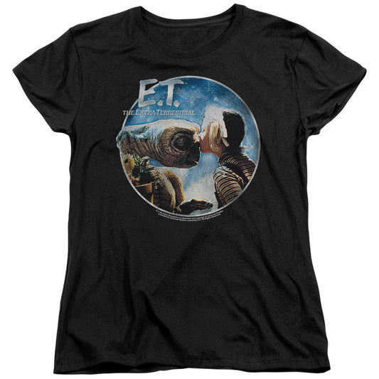 ET the Extra Terrestrial Gertie Kisses Womens T Shirt Black