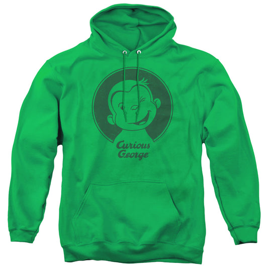 Curious George Classic Wink Mens Hoodie Kelly Green Kelly Green