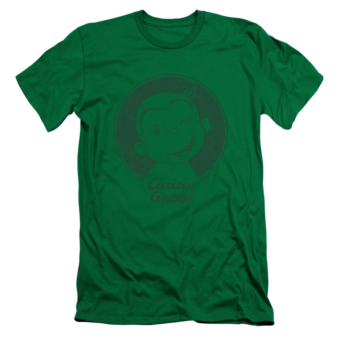 Curious George Classic Wink Slim Fit Mens T Shirt Kelly Green Kelly Green