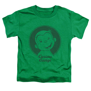Curious George Classic Wink Toddler Kids Youth T Shirt Kelly Green Kelly Green