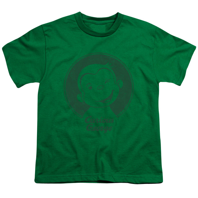 Curious George Classic Wink Kids Youth T Shirt Kelly Green Kelly Green