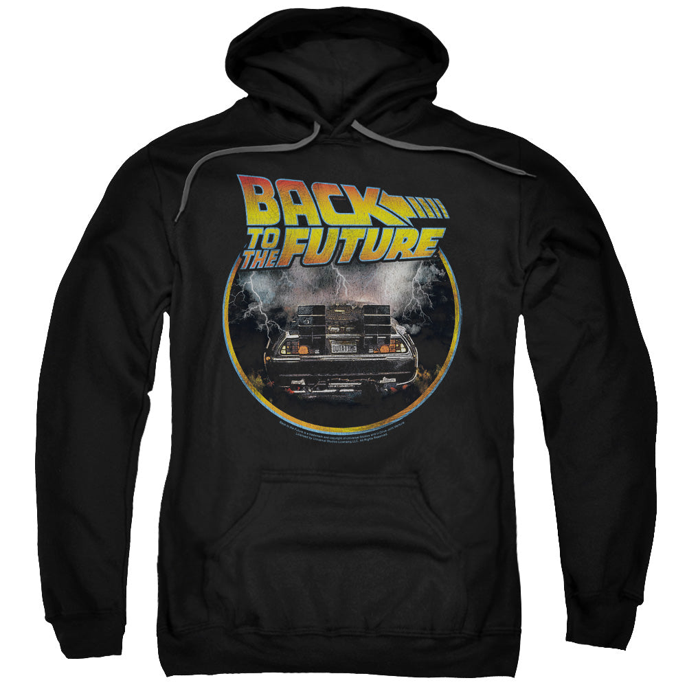 Back To The Future Back Mens Hoodie Black