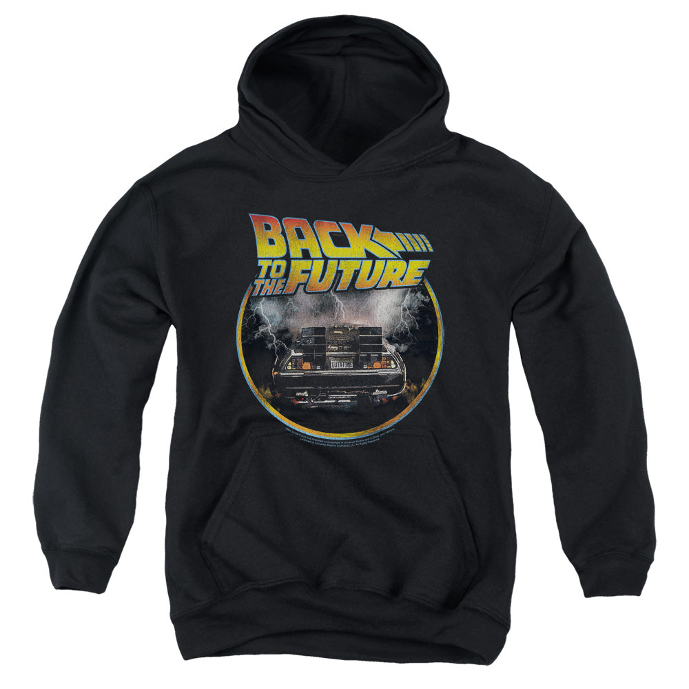 Back To The Future Back Kids Youth Hoodie Black