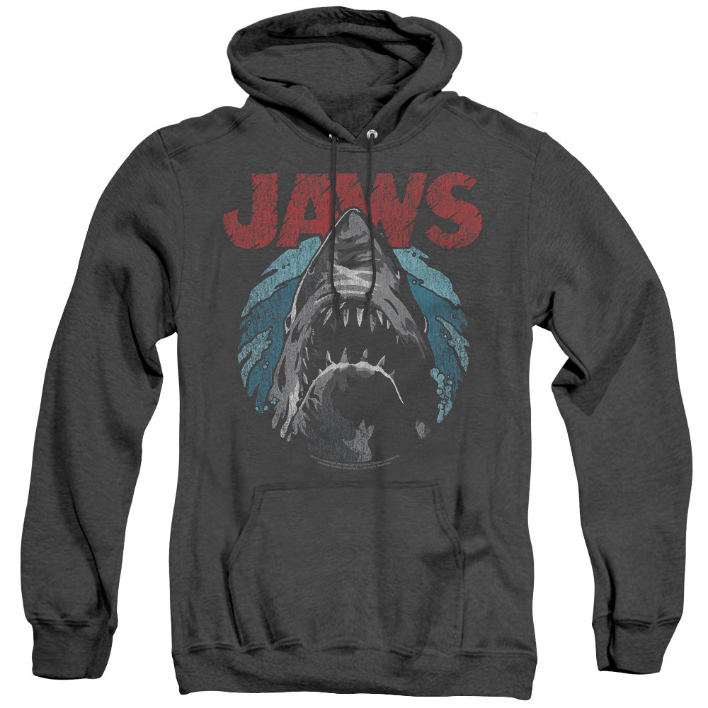 Jaws Water Circle Heather Mens Hoodie Black