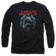 Load image into Gallery viewer, Jaws Water Circle Mens Long Sleeve Shirt Black