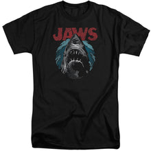 Load image into Gallery viewer, Jaws Water Circle Mens Tall T Shirt Black