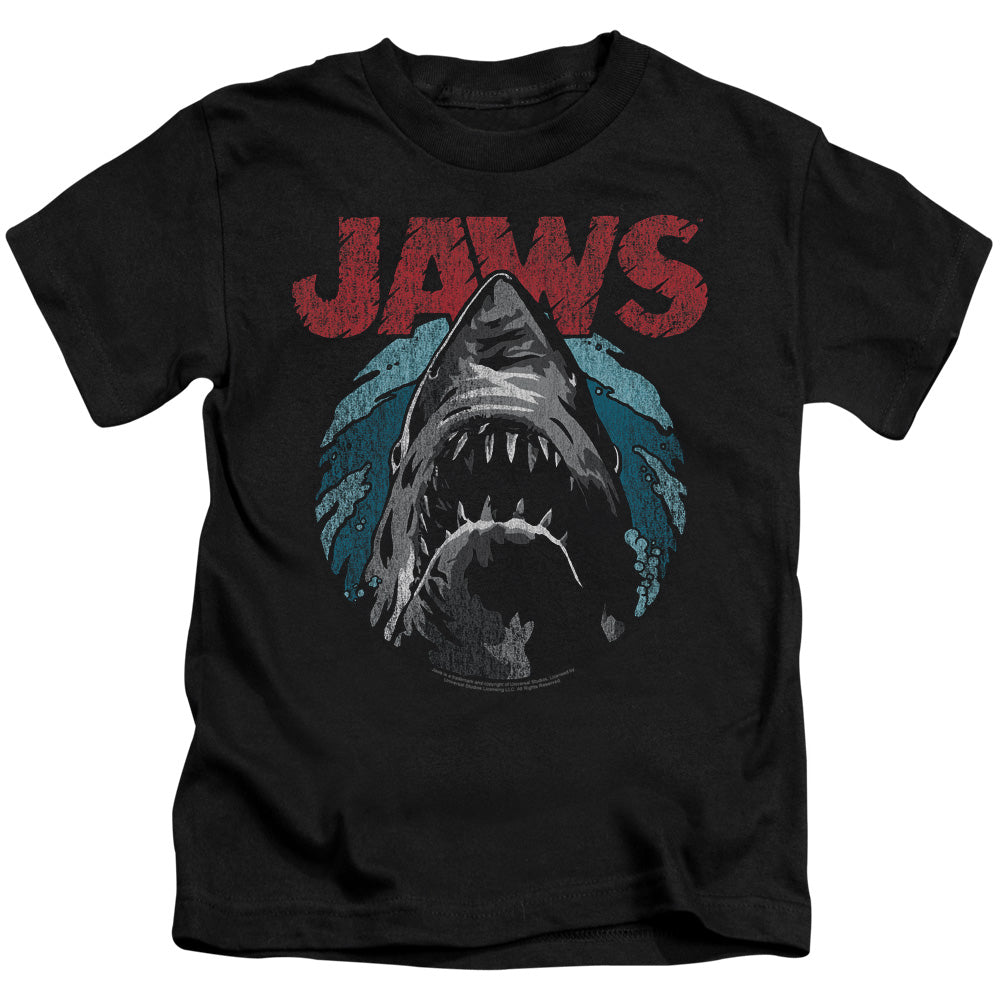 Jaws Water Circle Juvenile Kids Youth T Shirt Black