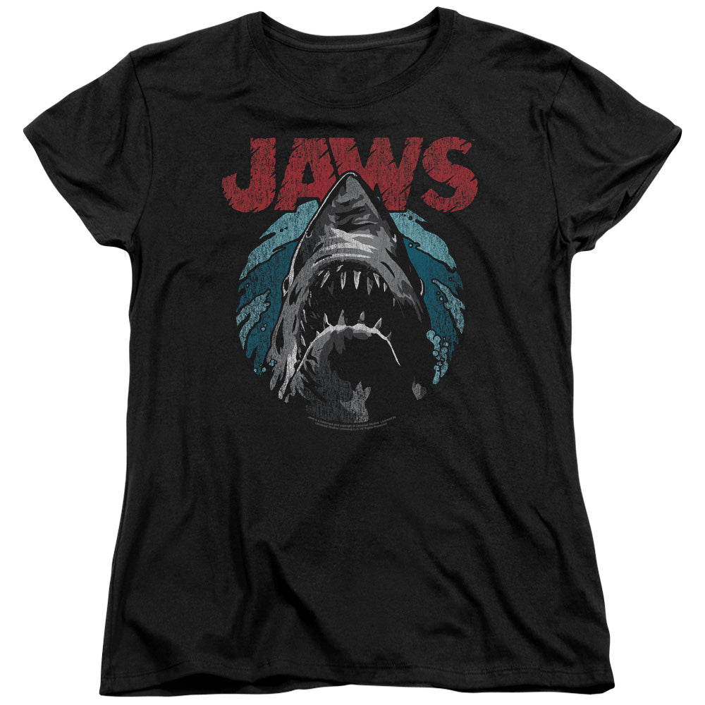 Jaws Water Circle Womens T Shirt Black