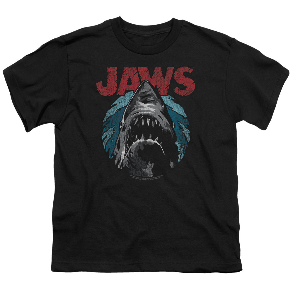 Jaws Water Circle Kids Youth T Shirt Black