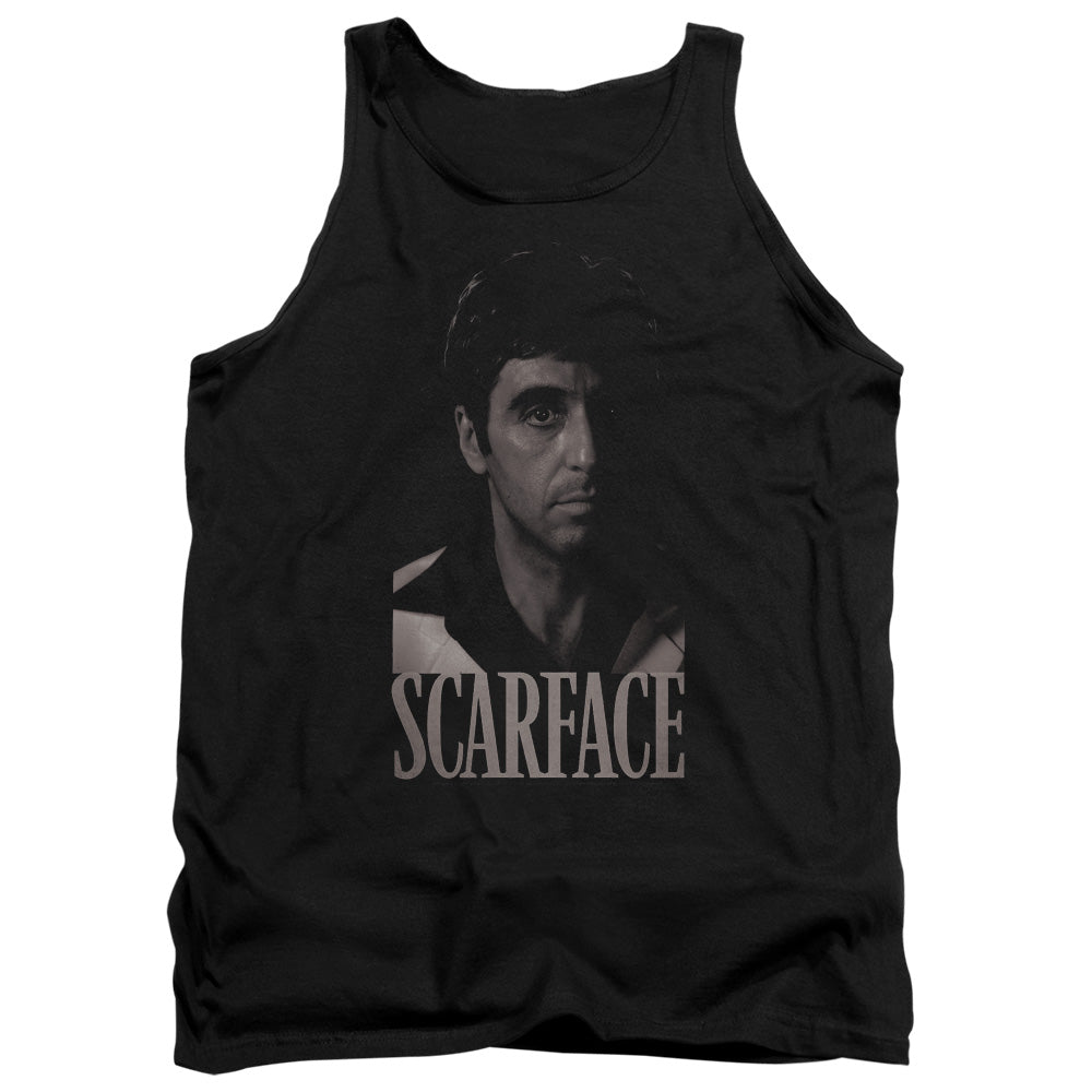 Scarface B&w Tony Mens Tank Top Shirt Black